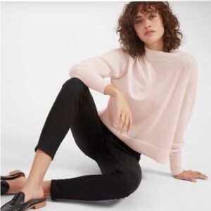 Everlane Luxe Wool Pink Mockneck Crop Sweater